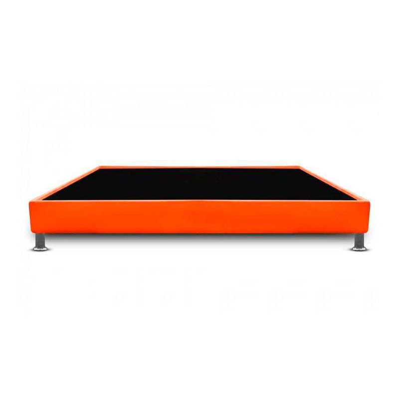 MAGIC CLASS - BASE CAMA CON PESTAÑA 120x190 MICROFIBRA NARANJA