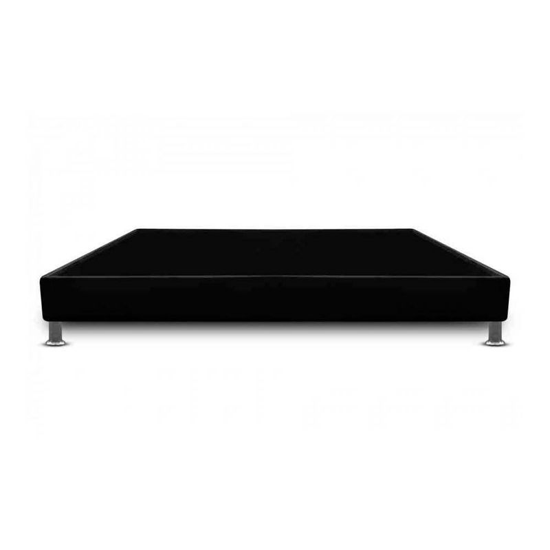 MAGIC CLASS - BASE CAMA CON PESTAÑA 120x190 MICROFIBRA NEGRO