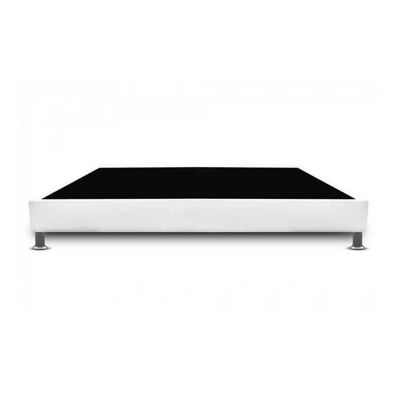 MAGIC CLASS - BASE CAMA CON PESTAÑA 140x190 ECOCUERO BLANCO