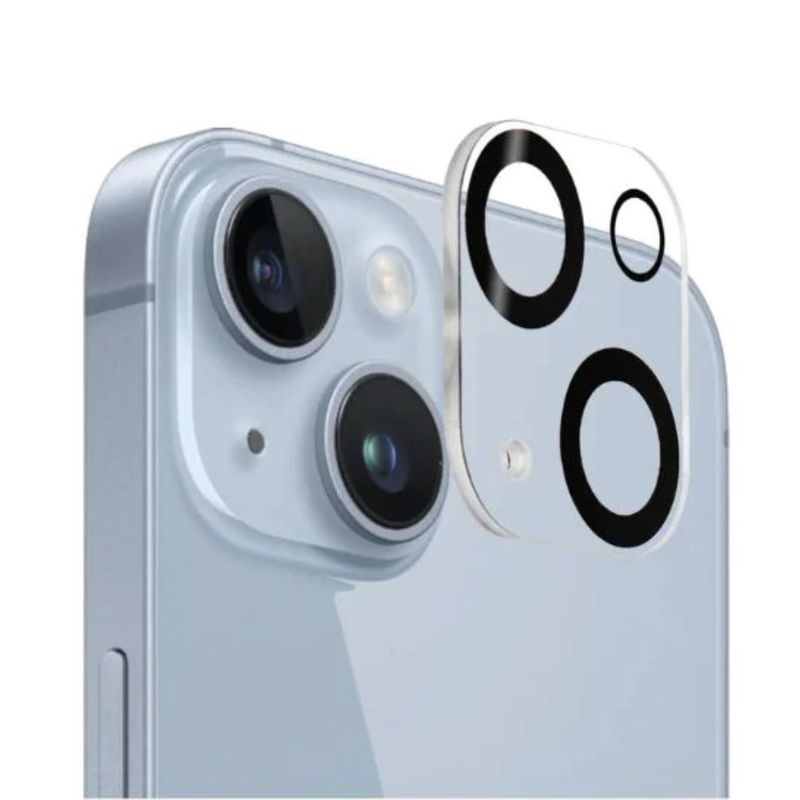 GENERICO - Protector de camara borde negro para iphone 14-14 plus