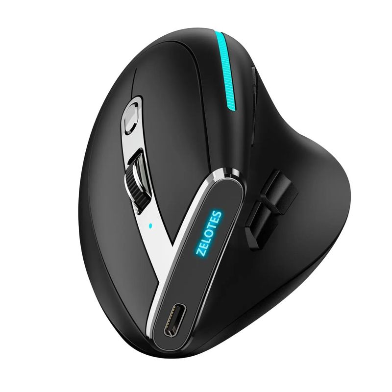 ZELOTES - Mouse Zelotes Vertical Bluetooth Ergonómico F36 Inalámbrico Recargable