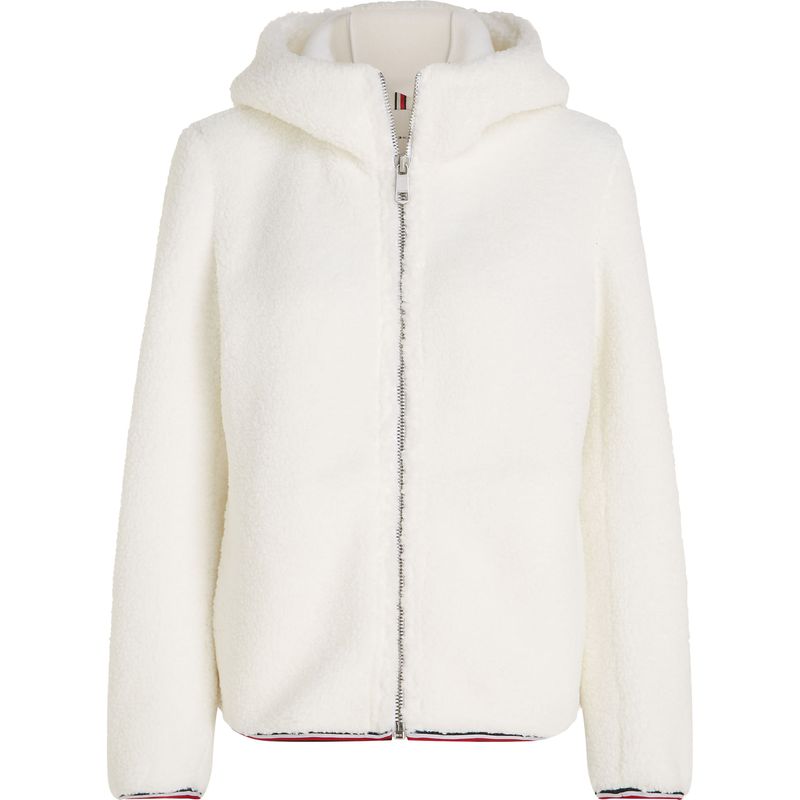 Chaqueta Blanca De Peluche Para Mujer Tommy Hilfiger TOMMY
