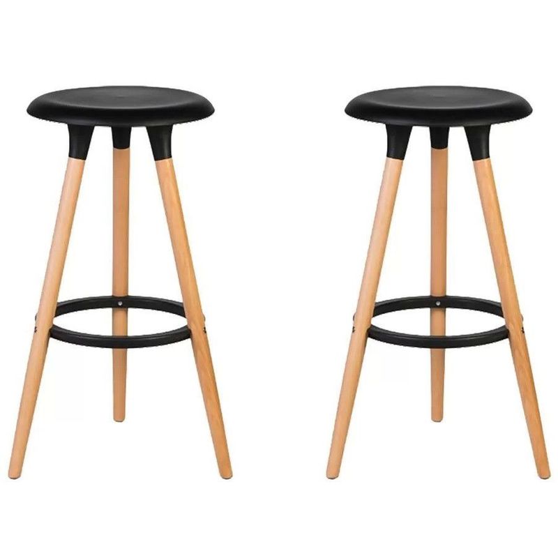 MOBLIHOUSE - Set X2 Silla Barra Lucca Negra Moblihouse