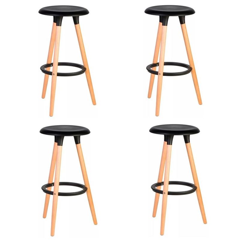 MOBLIHOUSE - Set X4 Silla Barra Lucca Negra Moblihouse