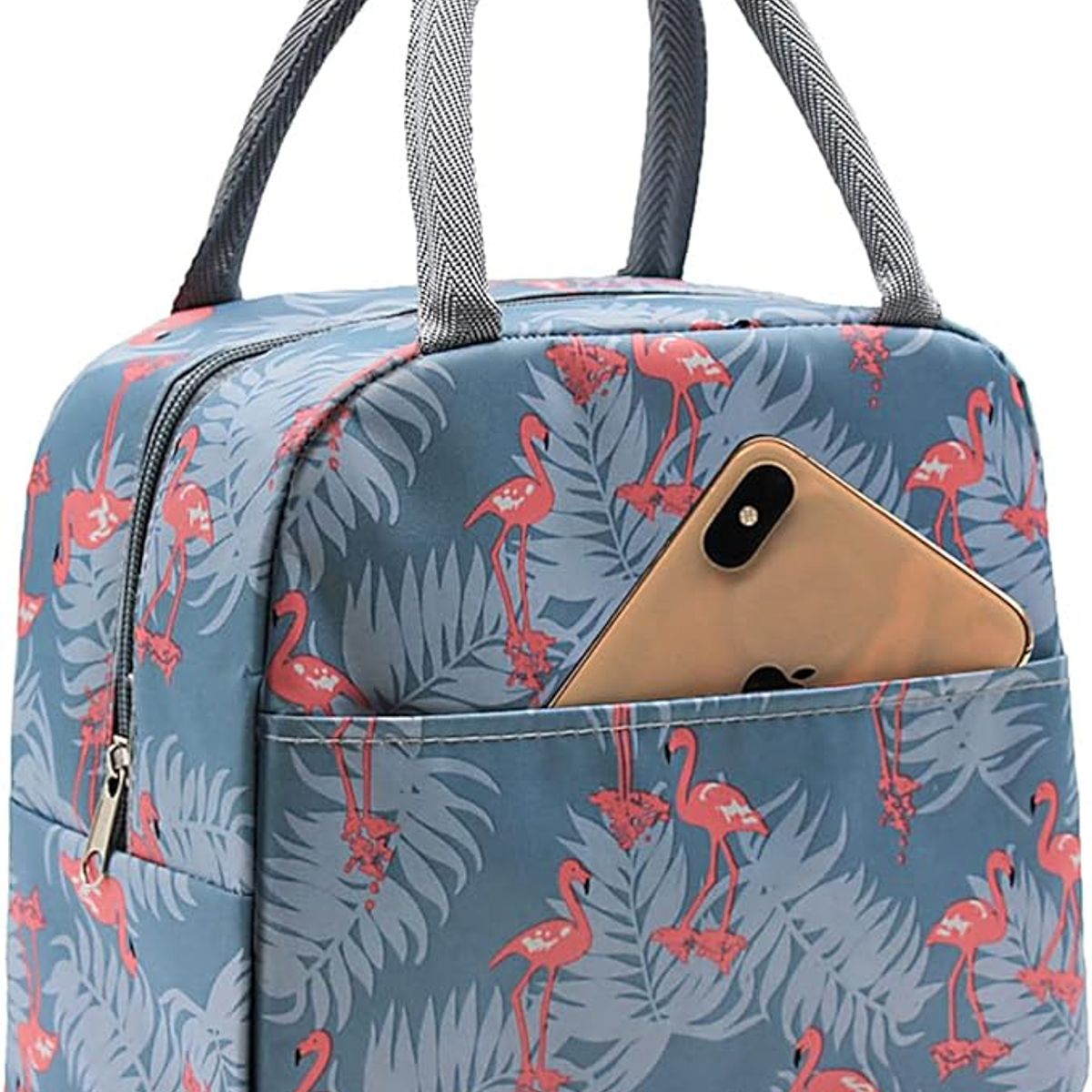 IKSA - Lonchera Térmica Portátil Con Bolsillo y Diseño de Animales