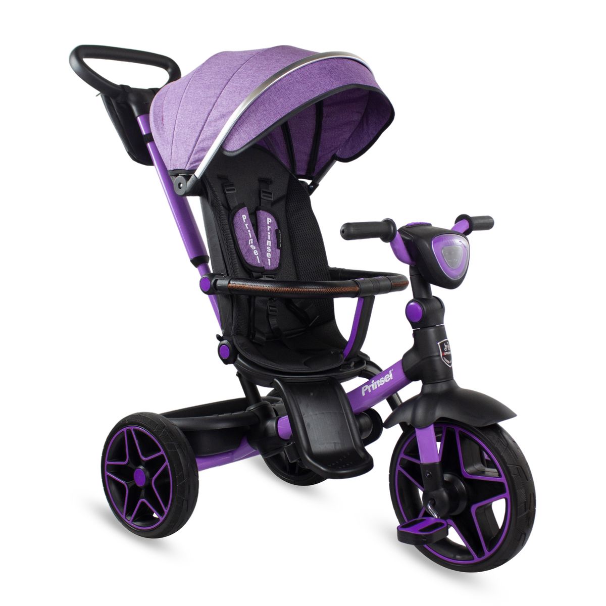 PRINSEL - Triciclo Paseador 360 Reclinable Explorer Prinsel Morado