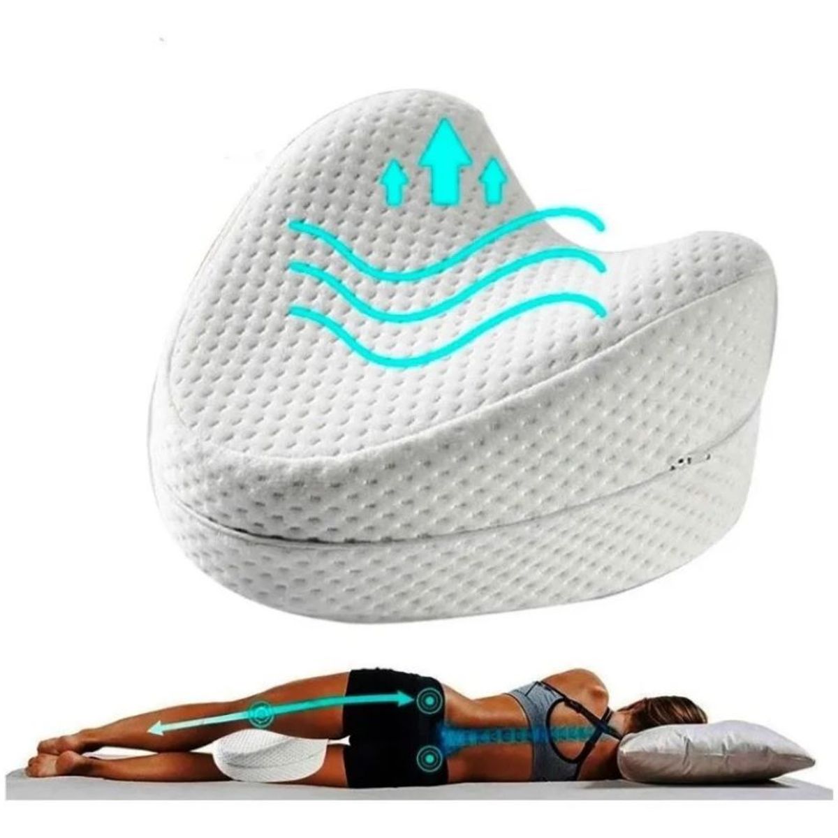 GENERICO - Almohada Piernas Espuma Viscoelastica Cojin Artic Memory