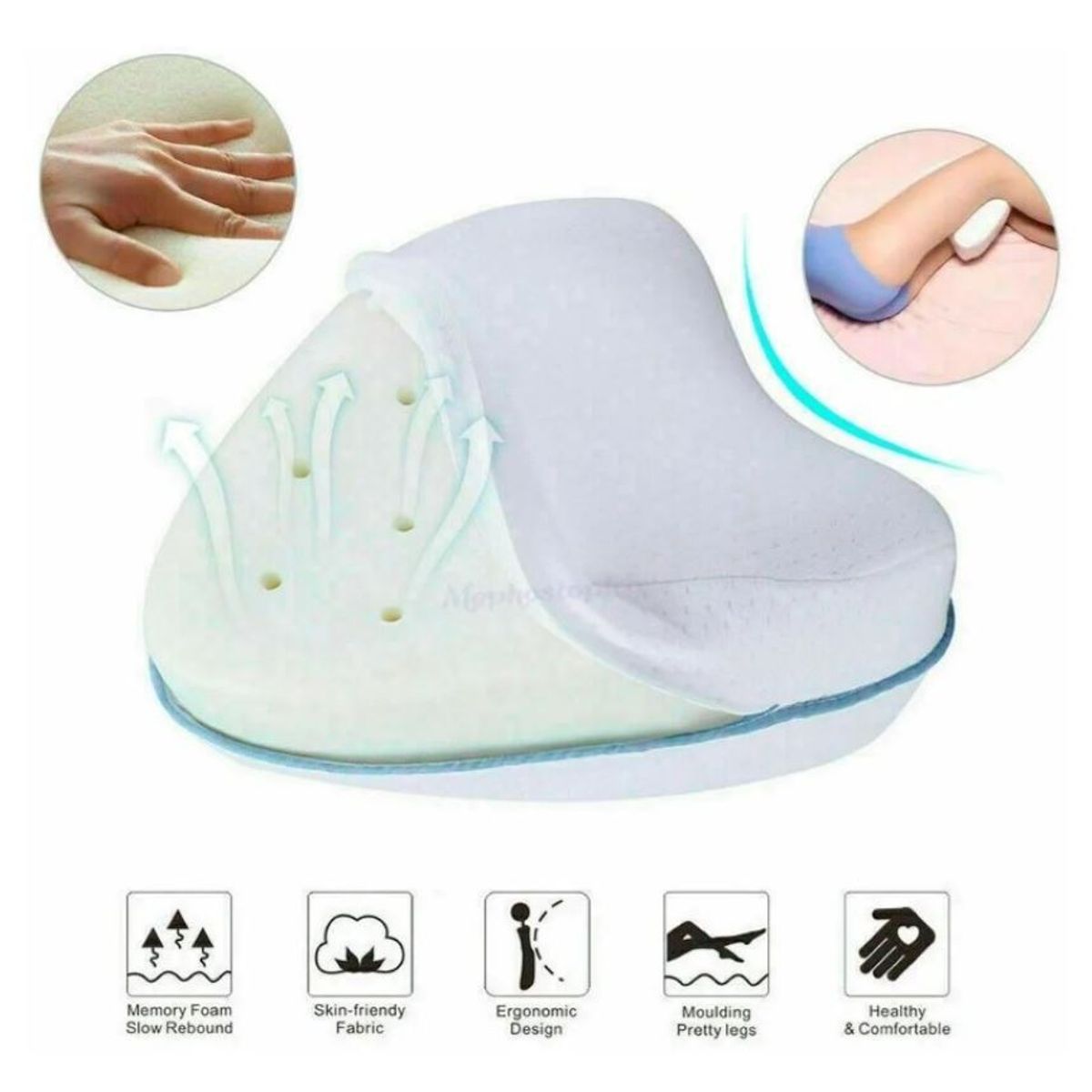 GENERICO - Almohada Piernas Espuma Viscoelastica Cojin Artic Memory
