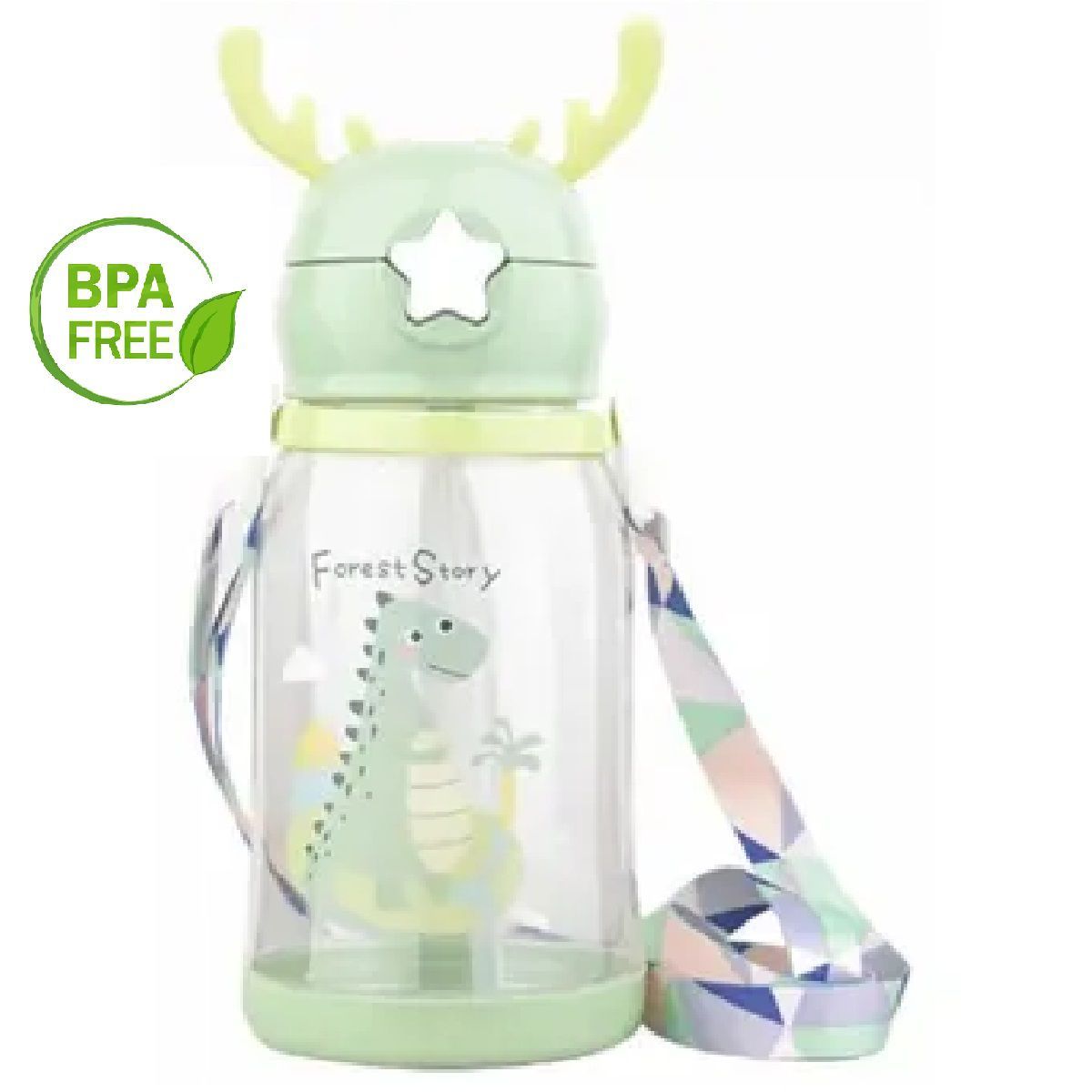 MUNDO BEBE - Vaso Pitillo Termo Para Bebe Verde Niño