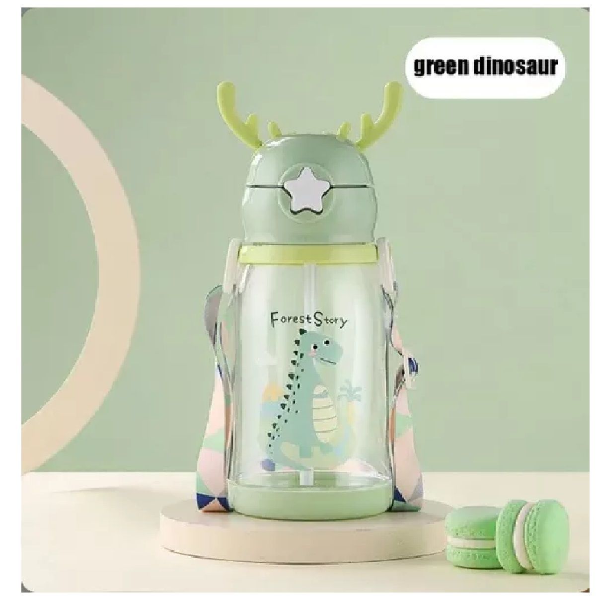 MUNDO BEBE - Vaso Pitillo Termo Para Bebe Verde Niño