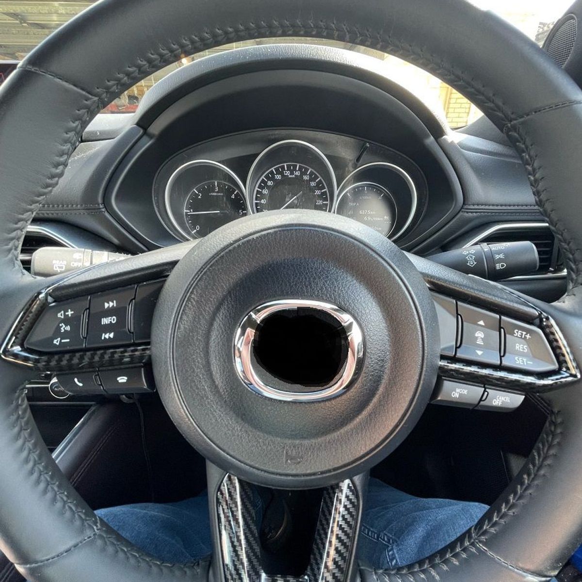 GENERICO - accesorios mazda 2 3 6 cx5 cx9 cubierta timon 3 pcs fibra c.