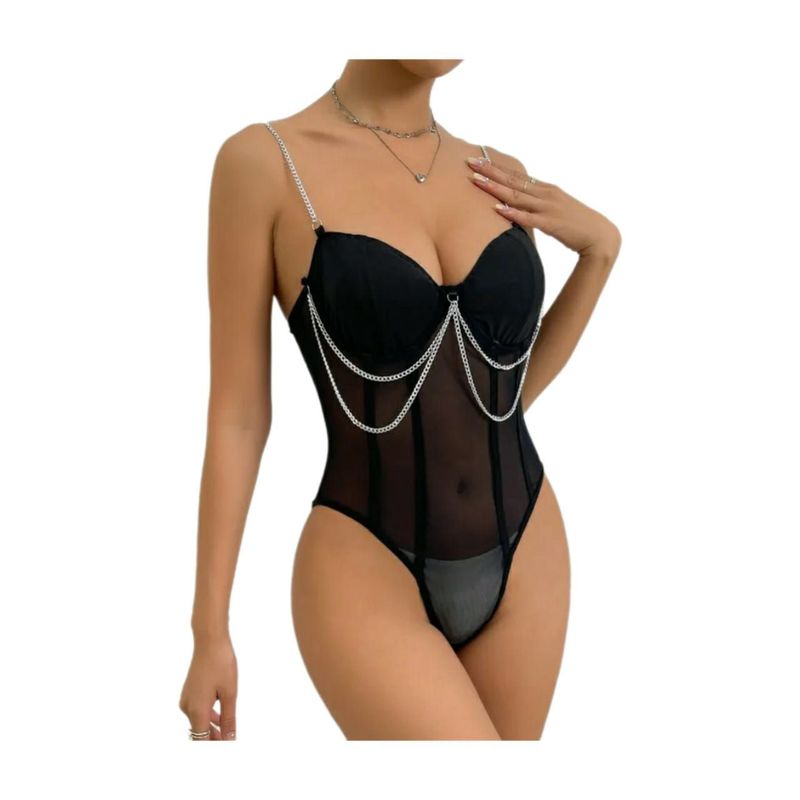 BAPU - Body corset de tiras con cadenas copa con arco