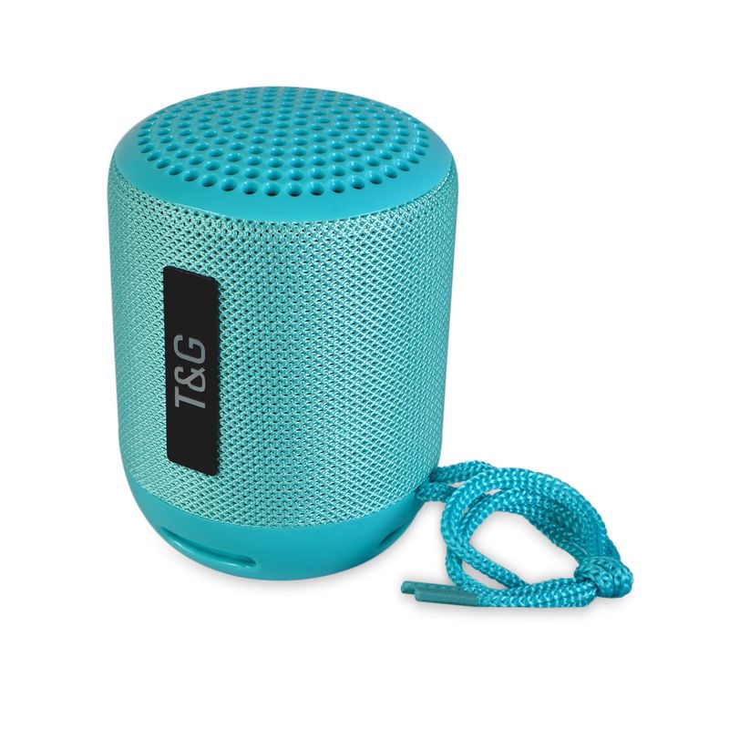 GENERICO - Parlante mini portátil con bluetooth color celeste