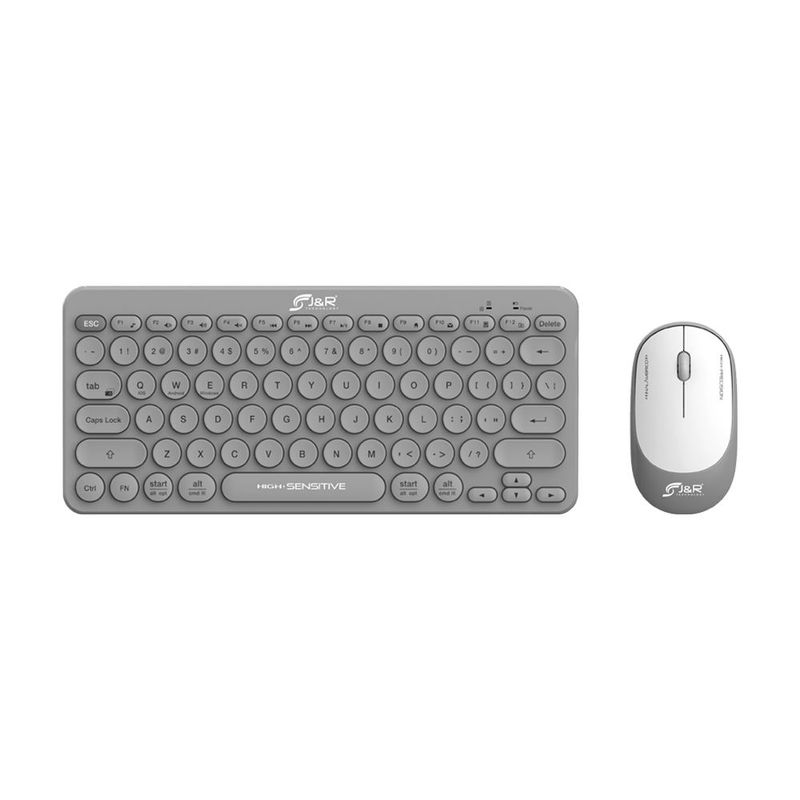 GENERICO - COMBO GRIS DE TECLADO + MOUSE 3 BOTONES INALAMBRICO IDIOMA ESPAÑOL