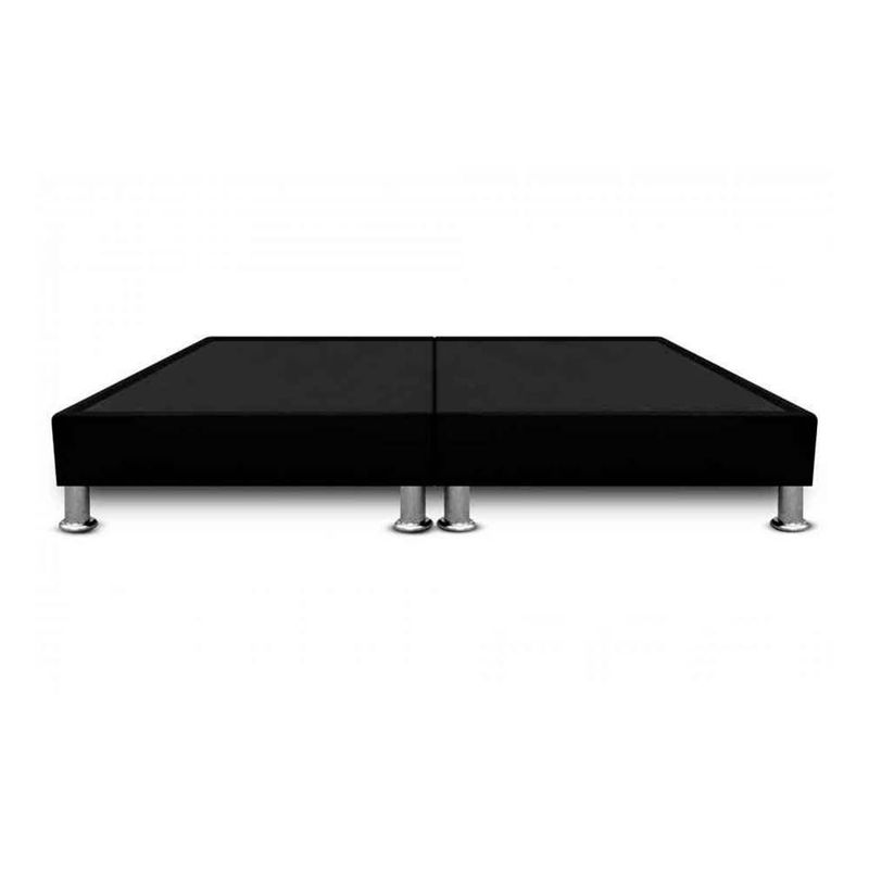 MAGIC CLASS - BASE CAMA CON PESTAÑA DIVIDIDA 120x190 ECOCUERO NEGRO