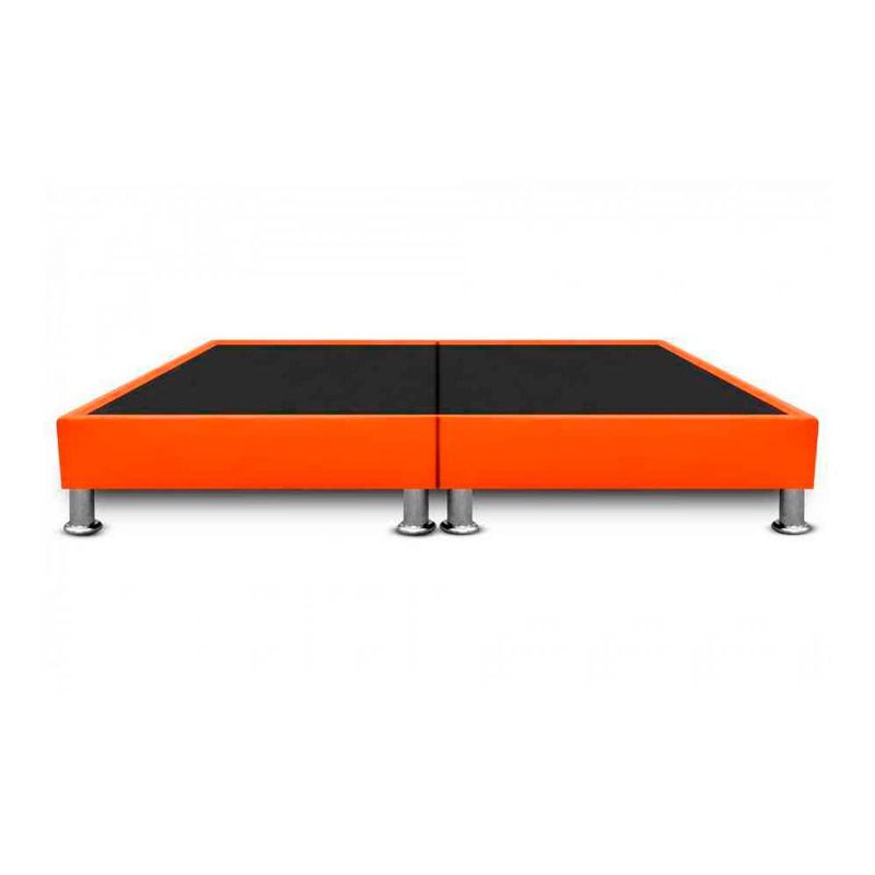MAGIC CLASS - BASE CAMA CON PESTAÑA DIVIDIDA 120x190 MICROFIBRA NARANJA