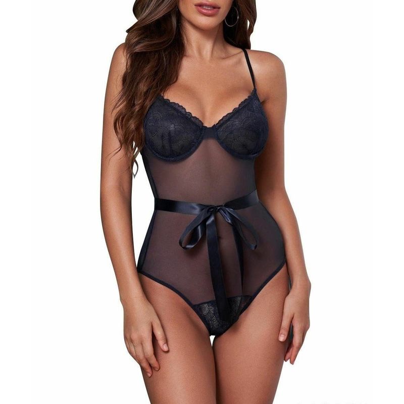 BAPU - Body corset  de tira con encaje nudo en cinta y copa con arco
