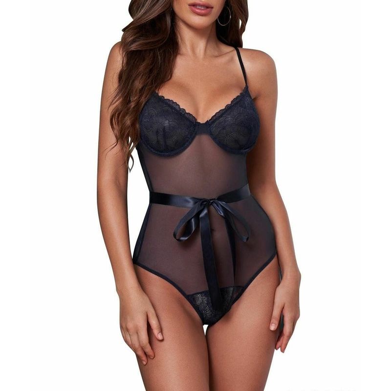 BAPU - Body corset  de tira con encaje nudo en cinta y copa con arco