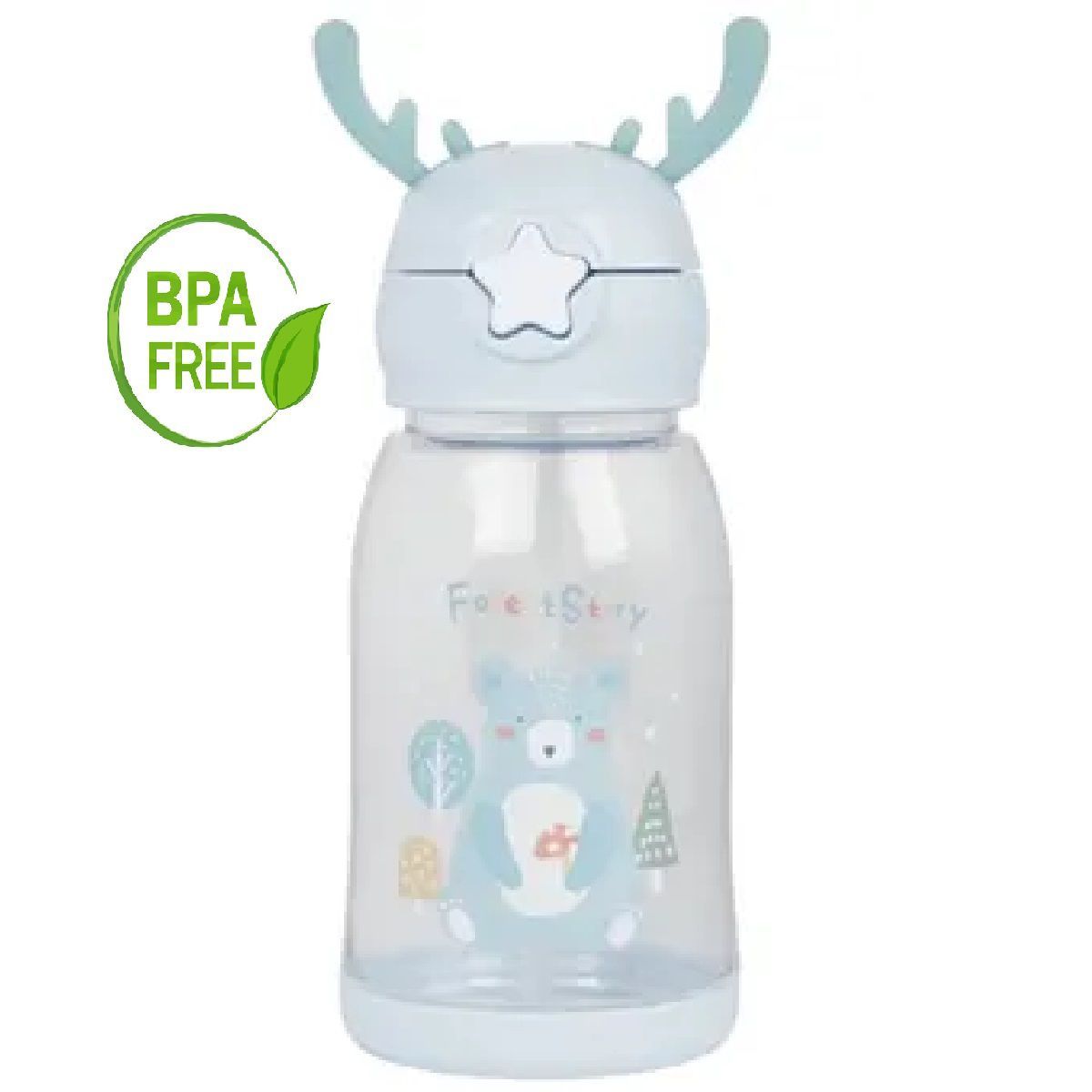 MUNDO BEBE - Vaso Pitillo Termo Para Bebe Verde Niño Azul