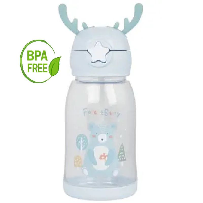 MUNDO BEBE - Vaso Pitillo Termo Para Bebe Verde Niño Azul