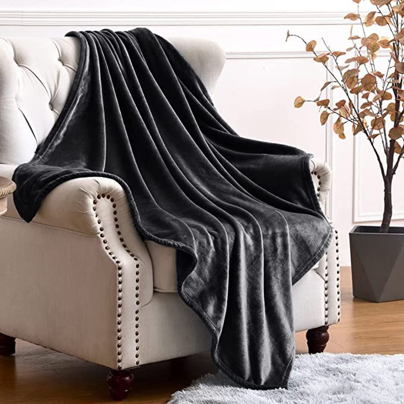 SIRENITAS - Cobija térmica 1.70 x 2 m Cama Sencilla Sofá Pie de cama Negro