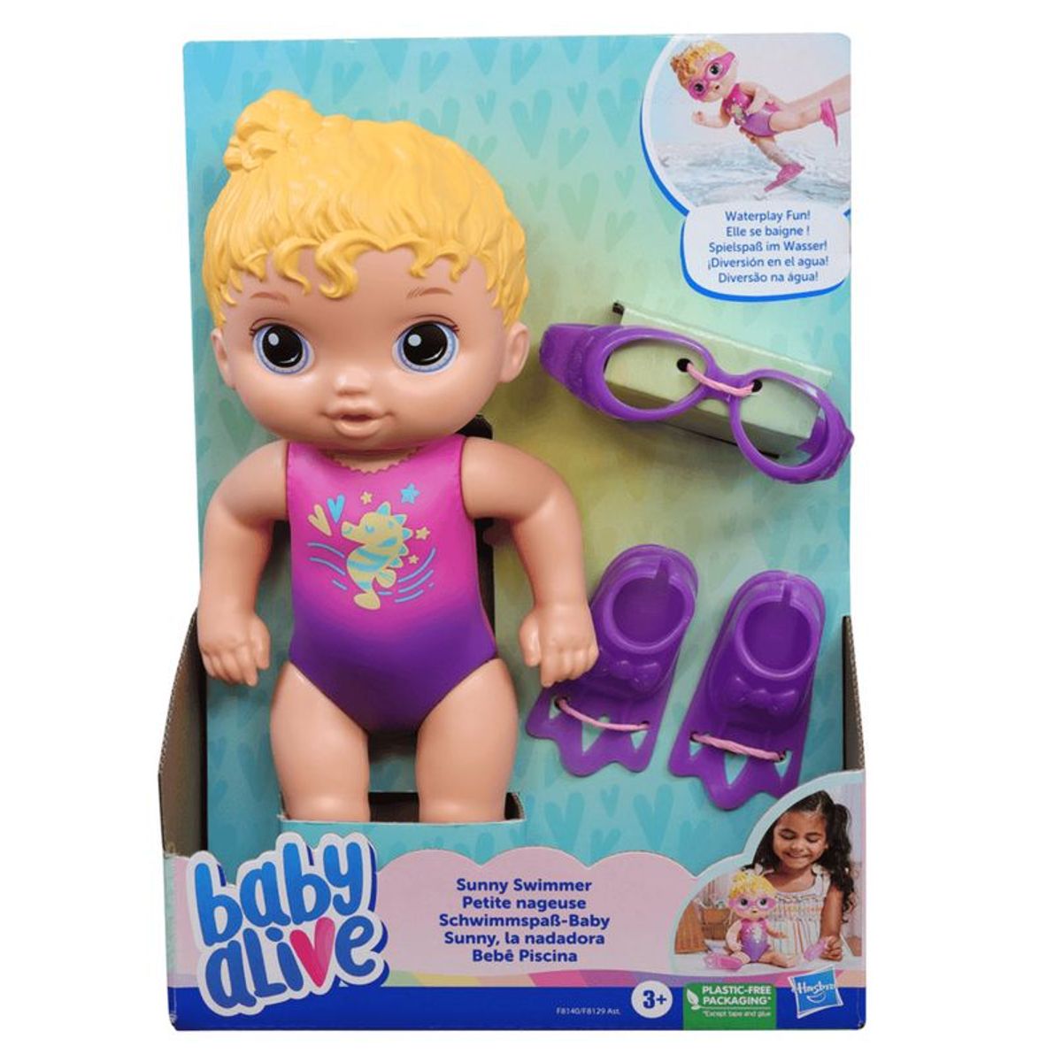 HASBRO - Muñeca Baby Alive Sunny La Nadadora Pelo Rubio