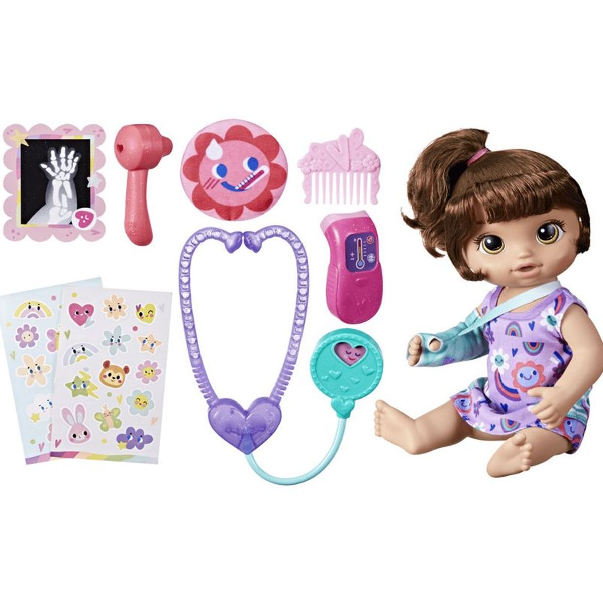BABY ALIVE - Muñeca Baby Alive Bella Visita Médica Pelo Castaño