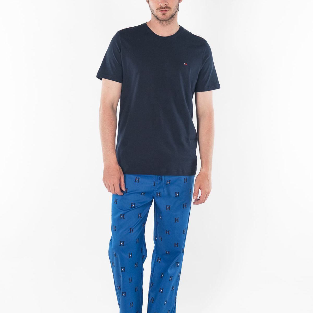 TOMMY HILFIGER - Conjunto De Pijama Azul Para Hombre Tommy Hilfiger
