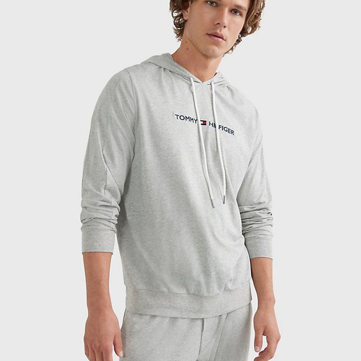 TOMMY HILFIGER - Buzo Gris de Pijama Para Hombre Gris Tommy Hilfiger