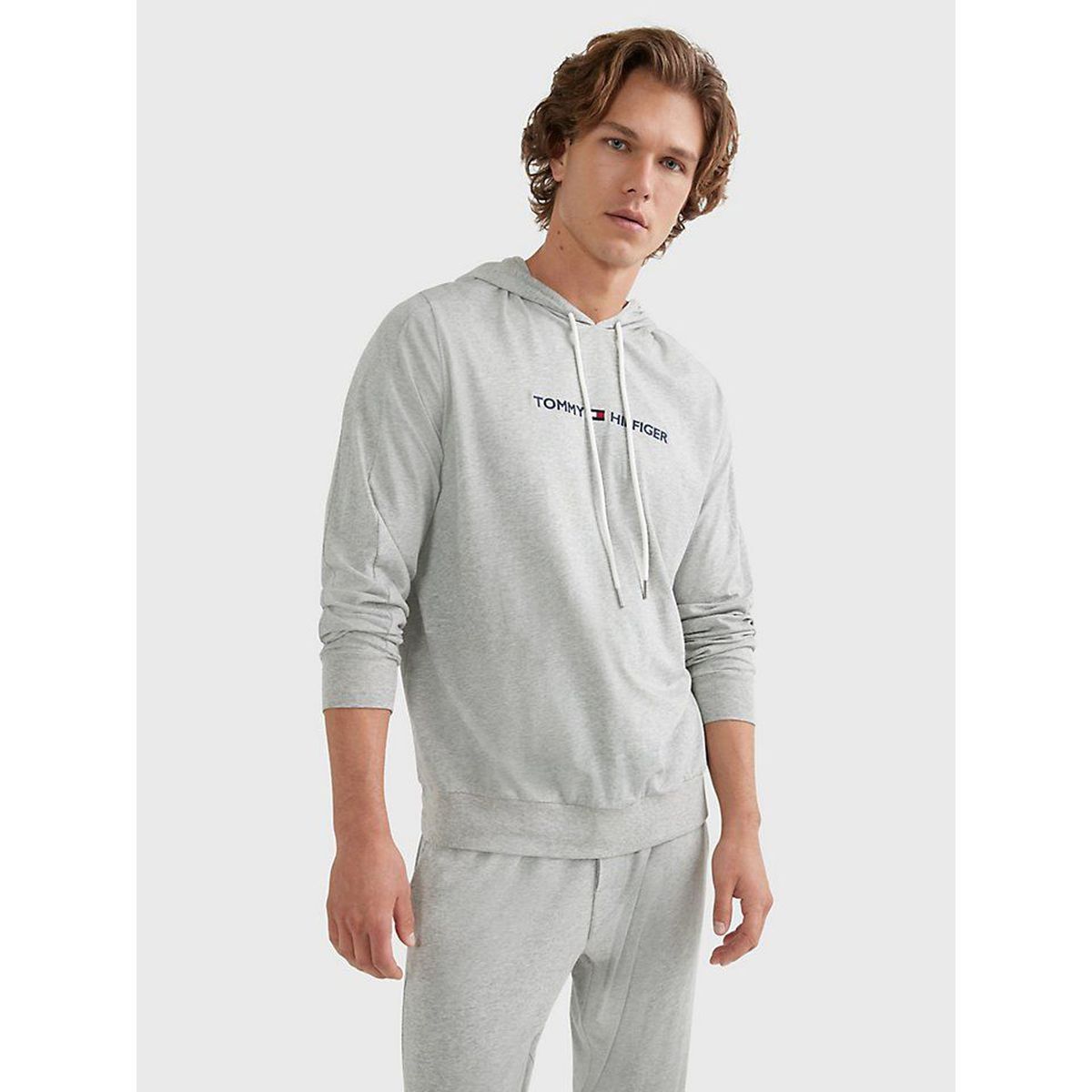 TOMMY HILFIGER - Buzo Gris de Pijama Para Hombre Gris Tommy Hilfiger
