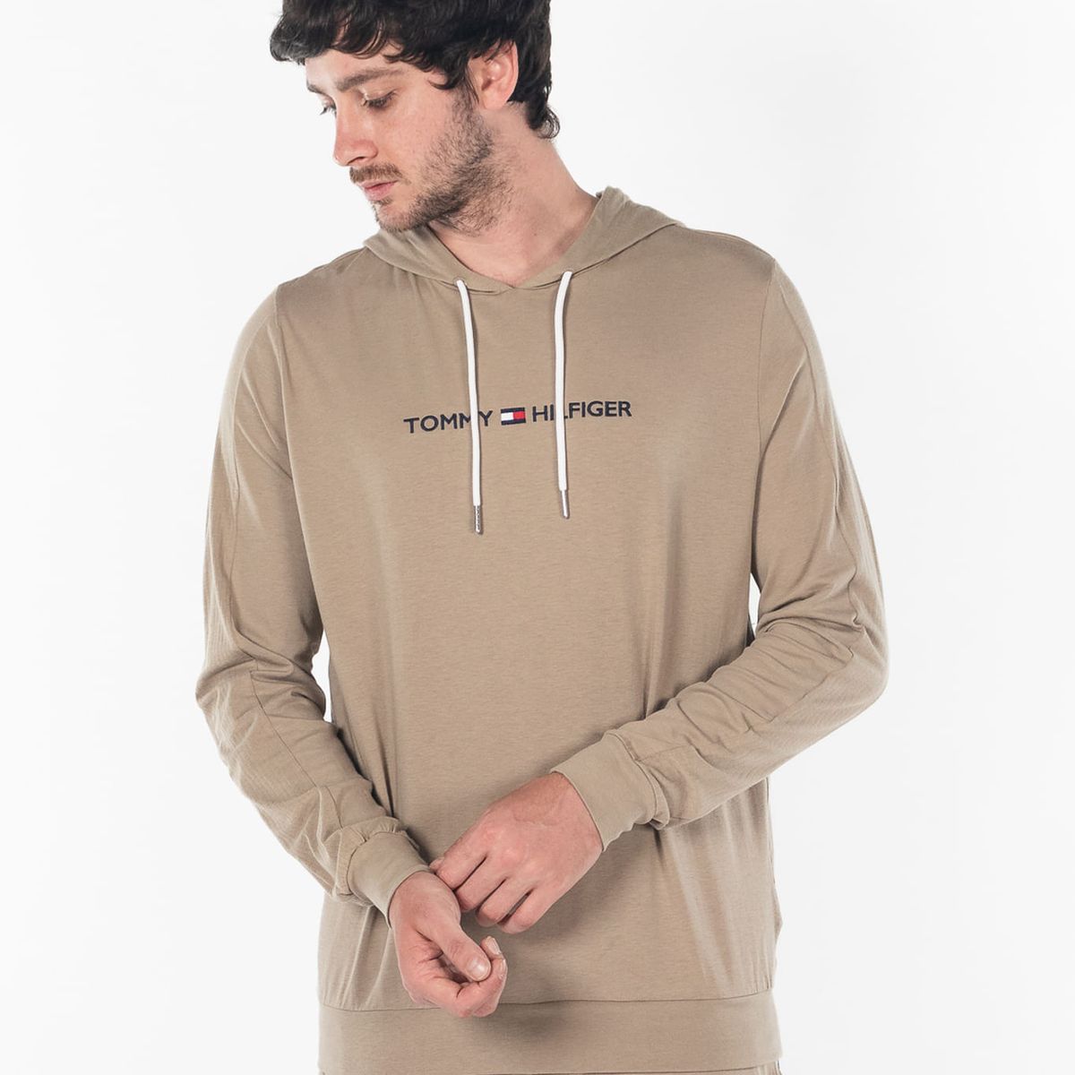 TOMMY HILFIGER - Buzo Beige de Pijama Para Hombre Tommy Hilfiger