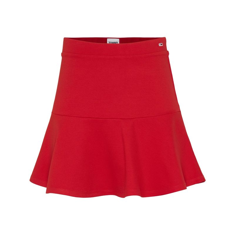 TOMMY HILFIGER - Minifalda Acampanada Con Capas Mujer Rojo Tommy Jeans_.