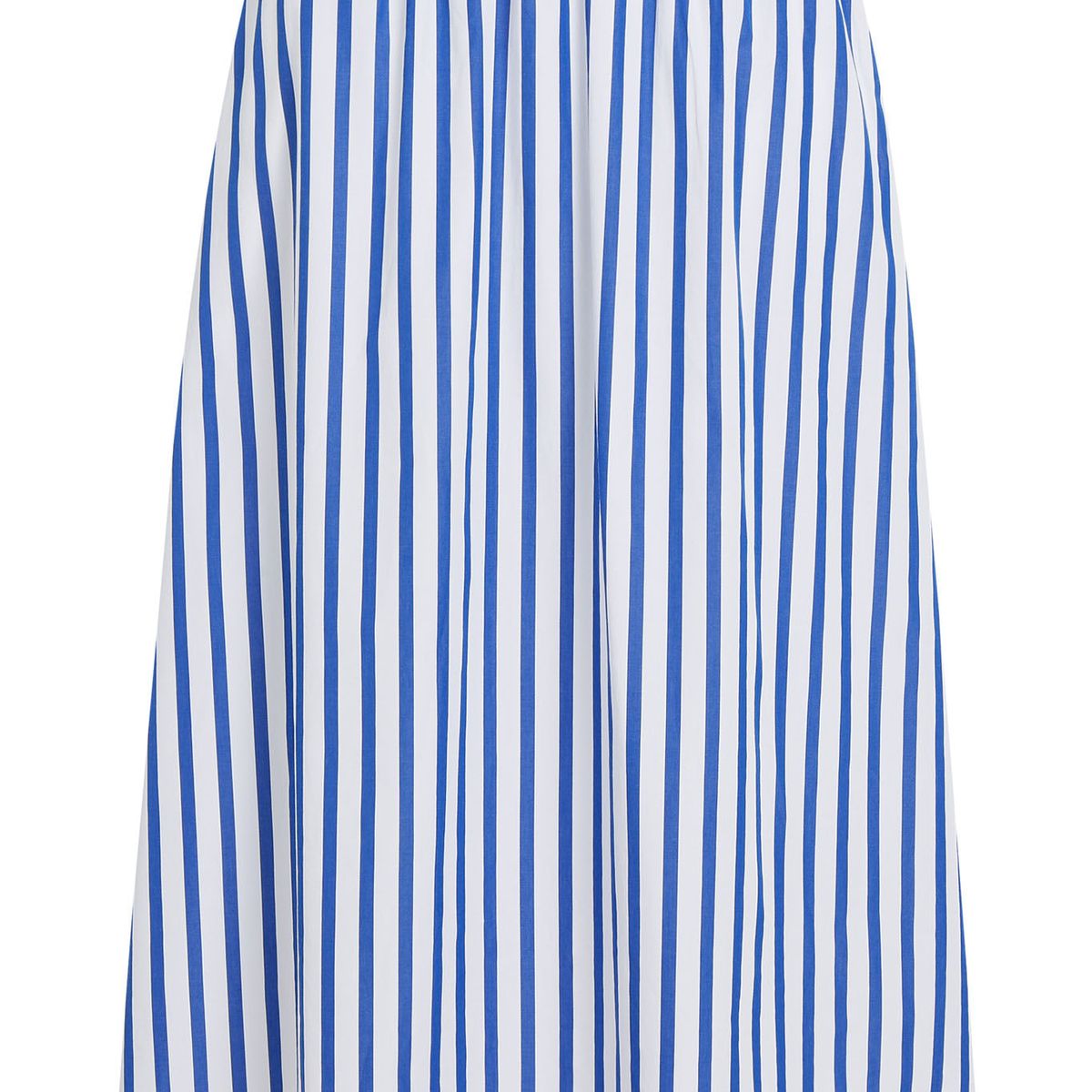 TOMMY HILFIGER - Falda Midi De Popelín Con Diseño De Rayas Mujer Azul Tommy Hilfiger