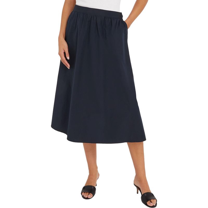 TOMMY HILFIGER - Falda De Poplin Mujer Azul Tommy Hilfiger