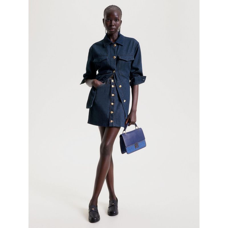 TOMMY HILFIGER - Mini Falda Con Botones Tommy Hilfiger_.