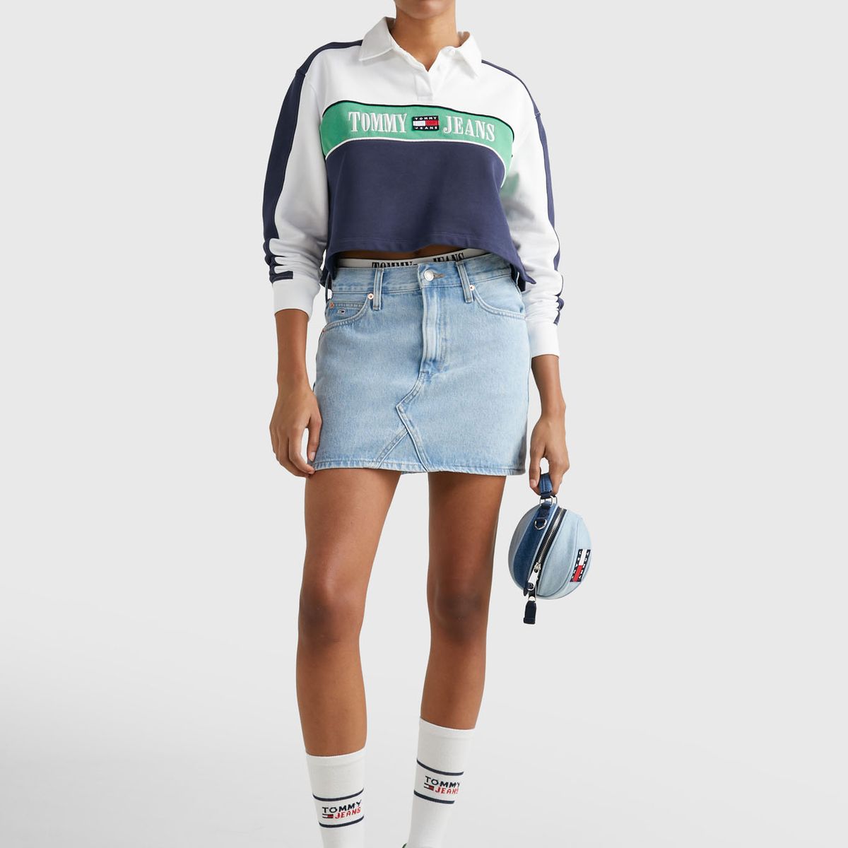 TOMMY HILFIGER - Minifalda De Jeans Izzie Con Parche Para Mujer Tommy Jeans