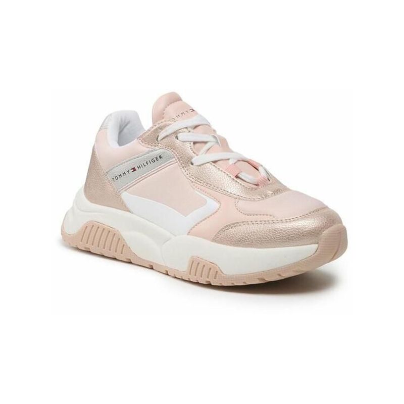 TOMMY HILFIGER - Tenis Deportivas Con Cordones Para Niñas Rosa Tommy Hilfiger