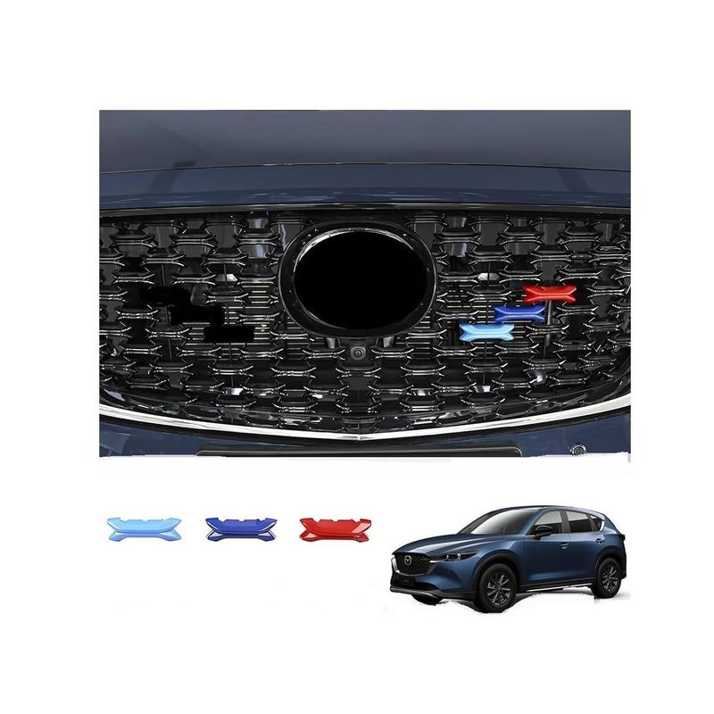 GENERICO - accesorios mazda cx5 cubierta de lujo rejilla delantera 3 pcs