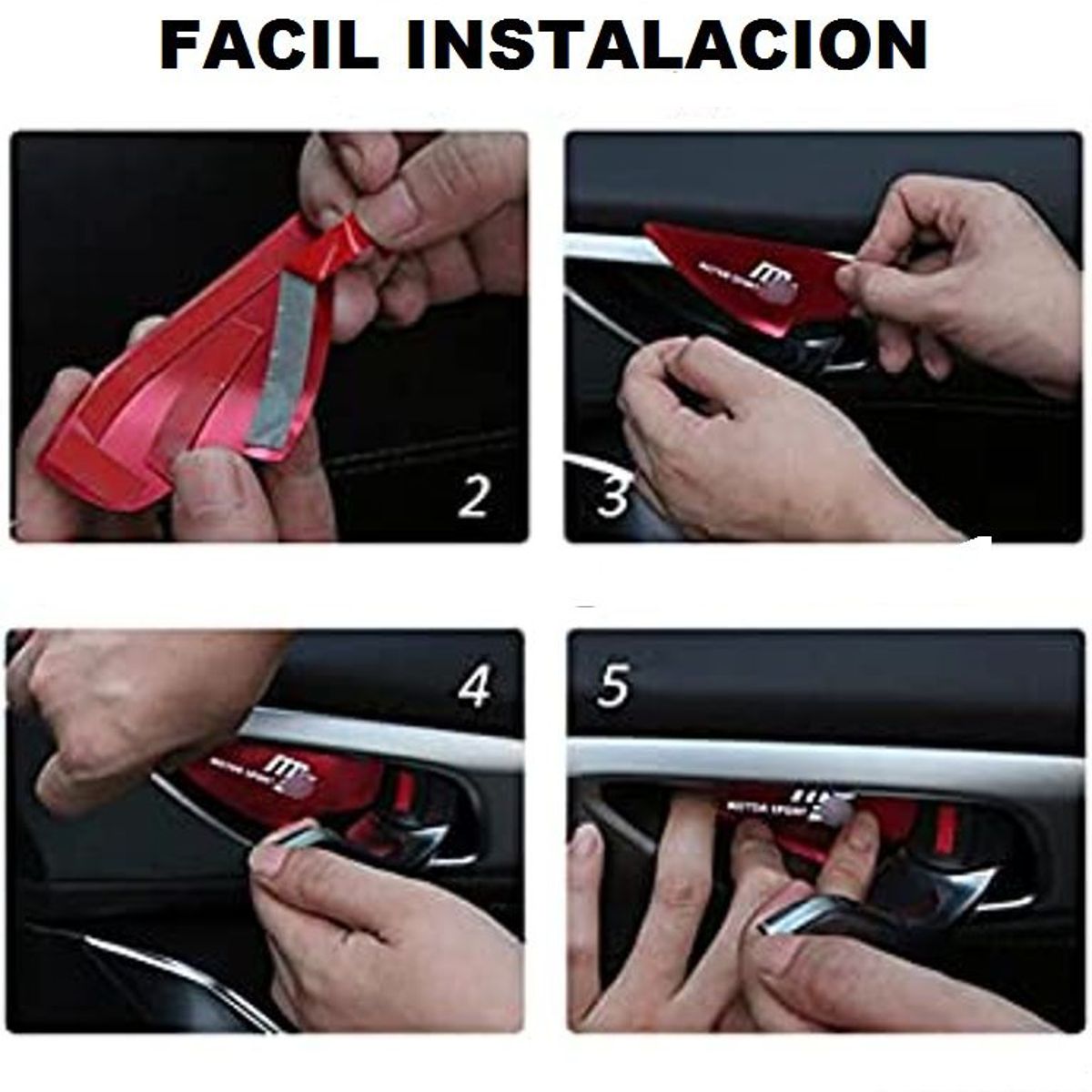 GENERICO - accesorios mazda 3 cx3 cx5 cx9 cubierta manijas interna x4pc