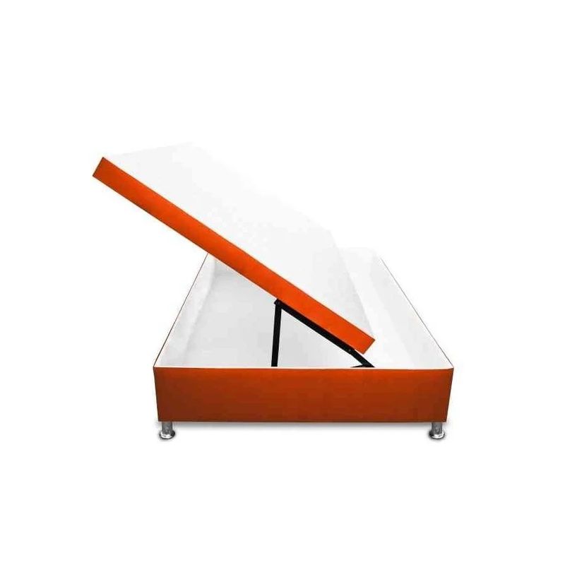MAGIC CLASS - CAMA BAÚL CON APERTURA VERTICAL 100X190 MICROFIBRA NARANJA