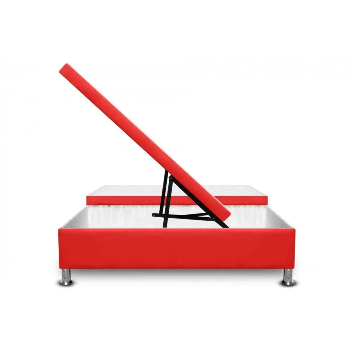 MAGIC CLASS - CAMA BAÚL CON APERTURA VERTICAL 140X190 ECOCUERO ROJO