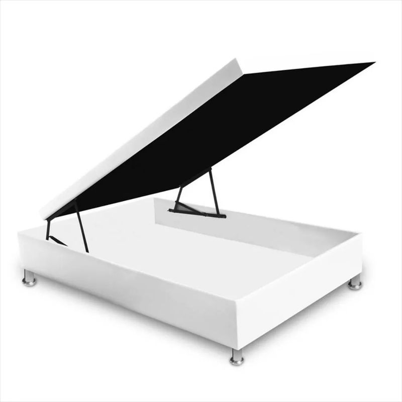 MAGIC CLASS - CAMA BAÚL CON APERTURA VERTICAL 140X190 MICROFIBRA BLANCO