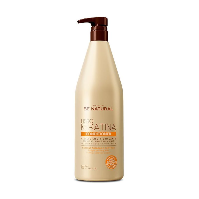BE NATURAL - Acondicionador Be Natural Liso Keratina 1000Ml