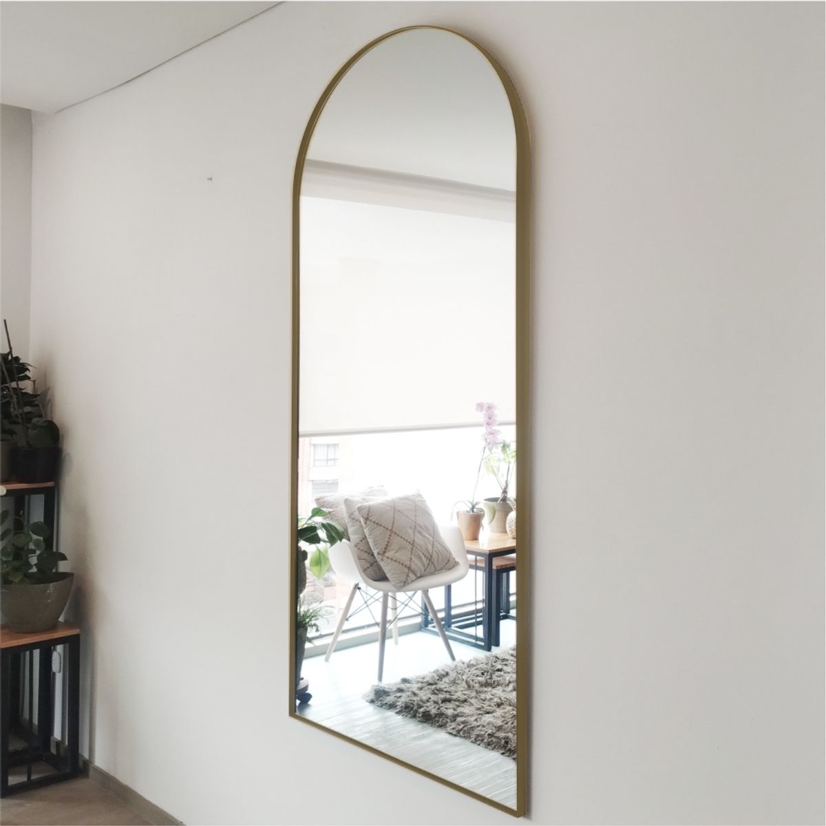 ALIK DISEÑO - Espejo De Piso Cuerpo Entero Marco Metálico 60x150cm