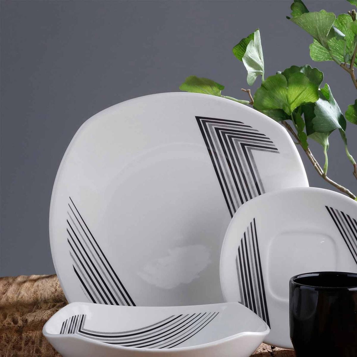 CORONA - Vajilla Corona Naia 4 Puestos 16 Piezas