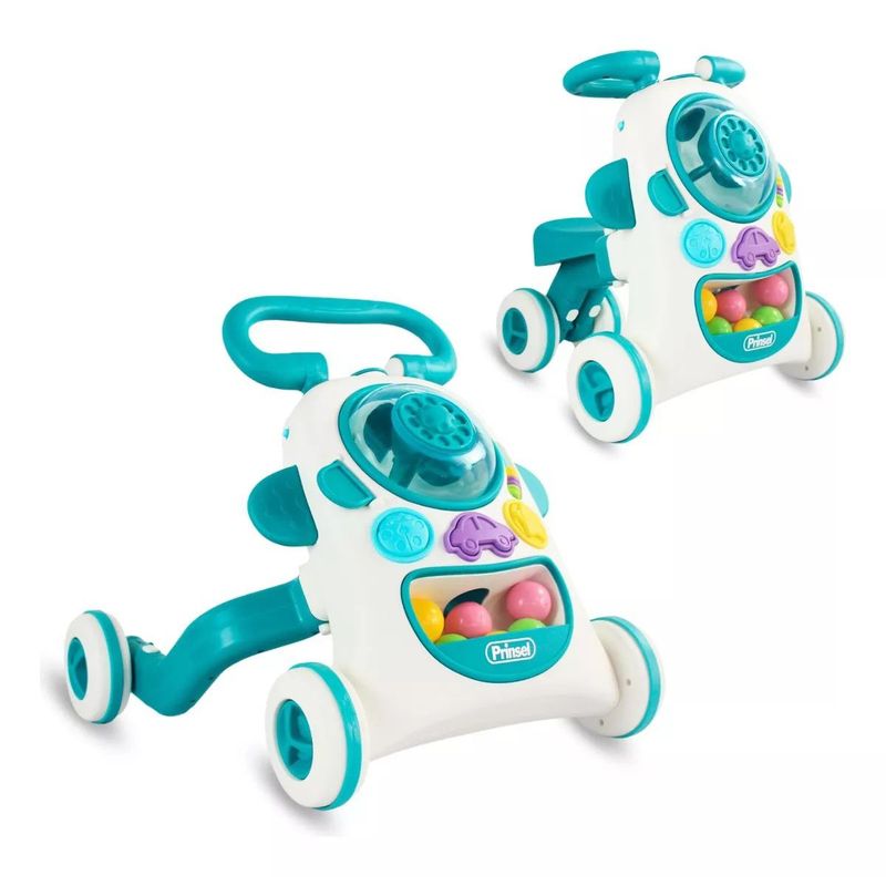 PRINSEL - Andadera Montable Bebé Push2ride 2 En 1 Prinsel Azul