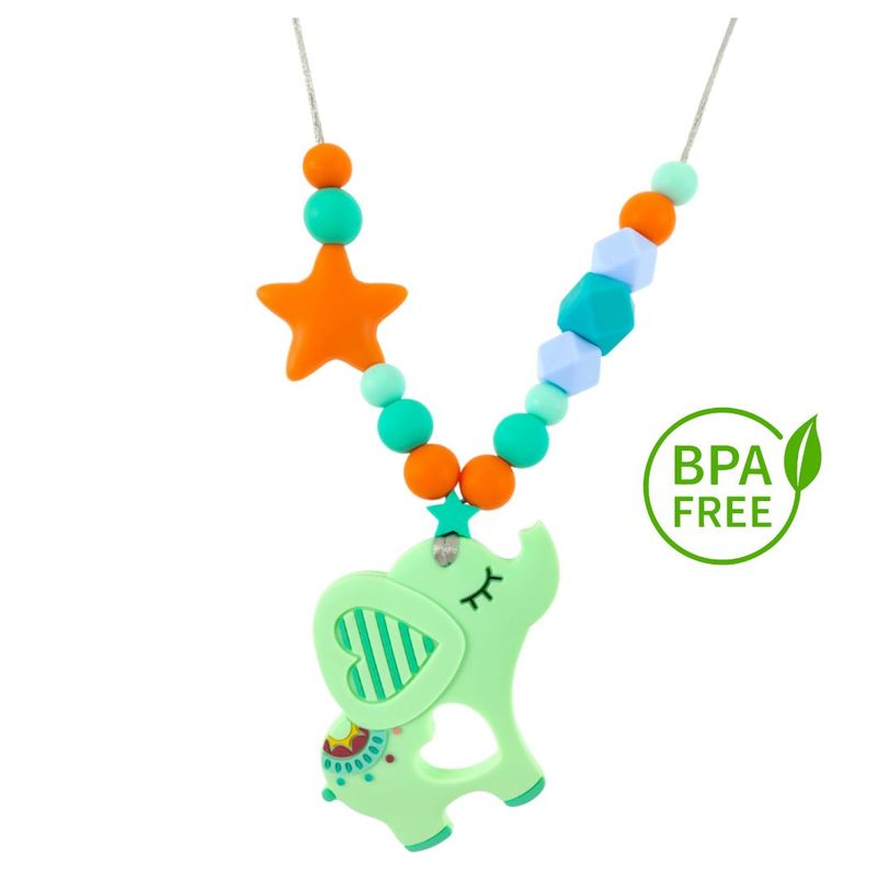 MAMI MAUSS - Collar de lactancia con figura mordedora animalitos