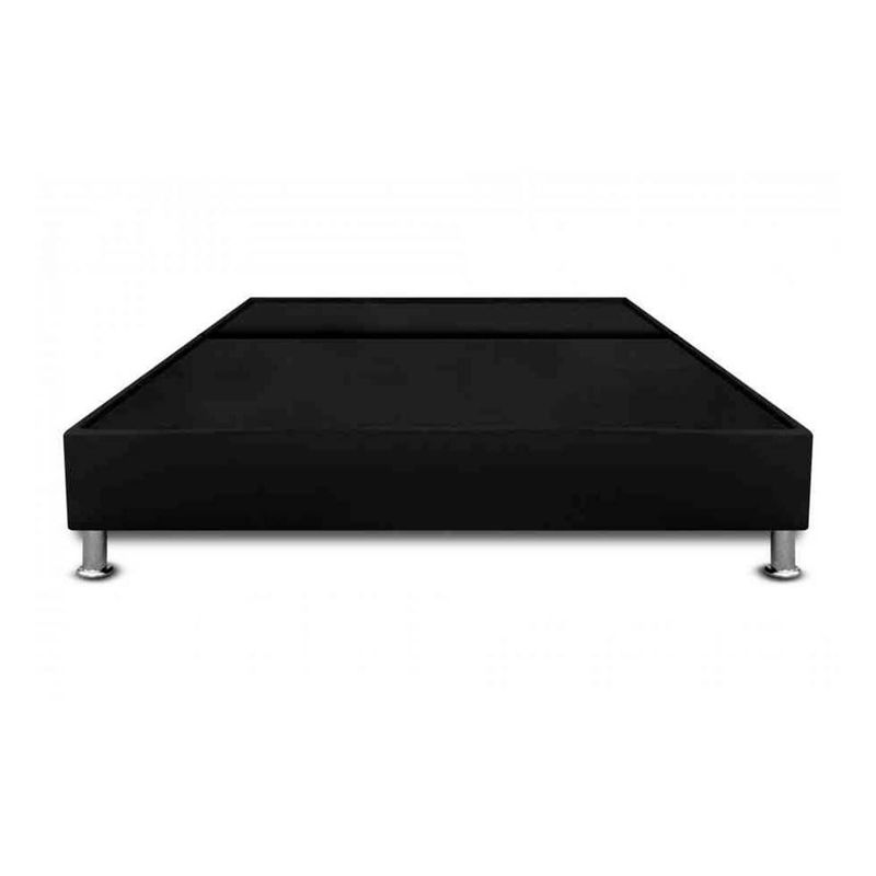 MAGIC CLASS - BASE CAMA CON PESTAÑA DIVIDIDA 160X190 MICROFIBRA NEGRO