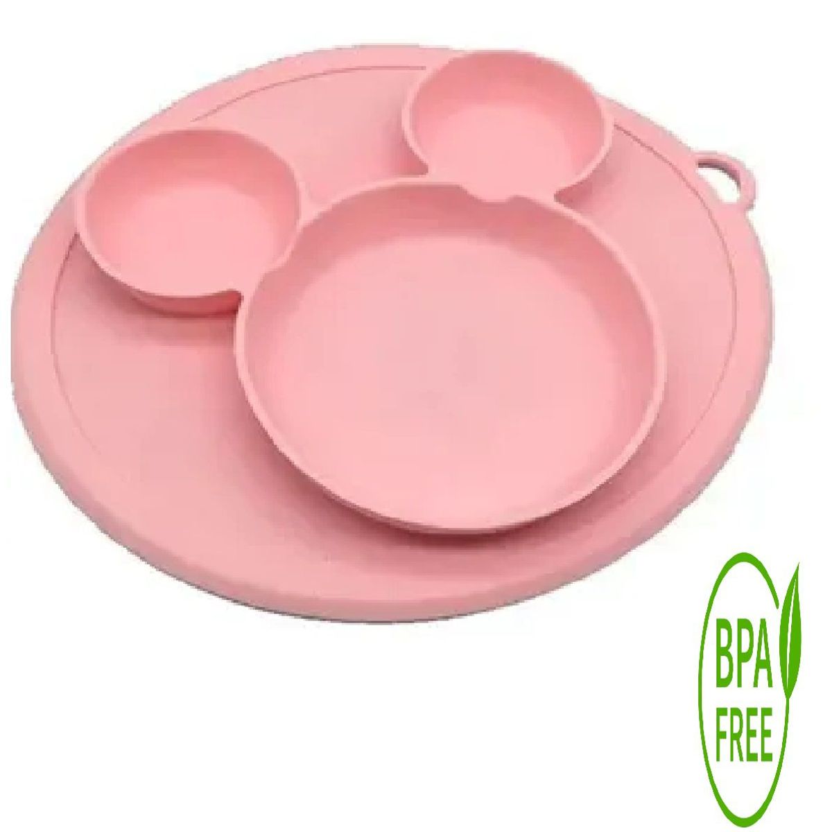 MUNDO BEBE - Plato Para Bebe En Silicona Rosa