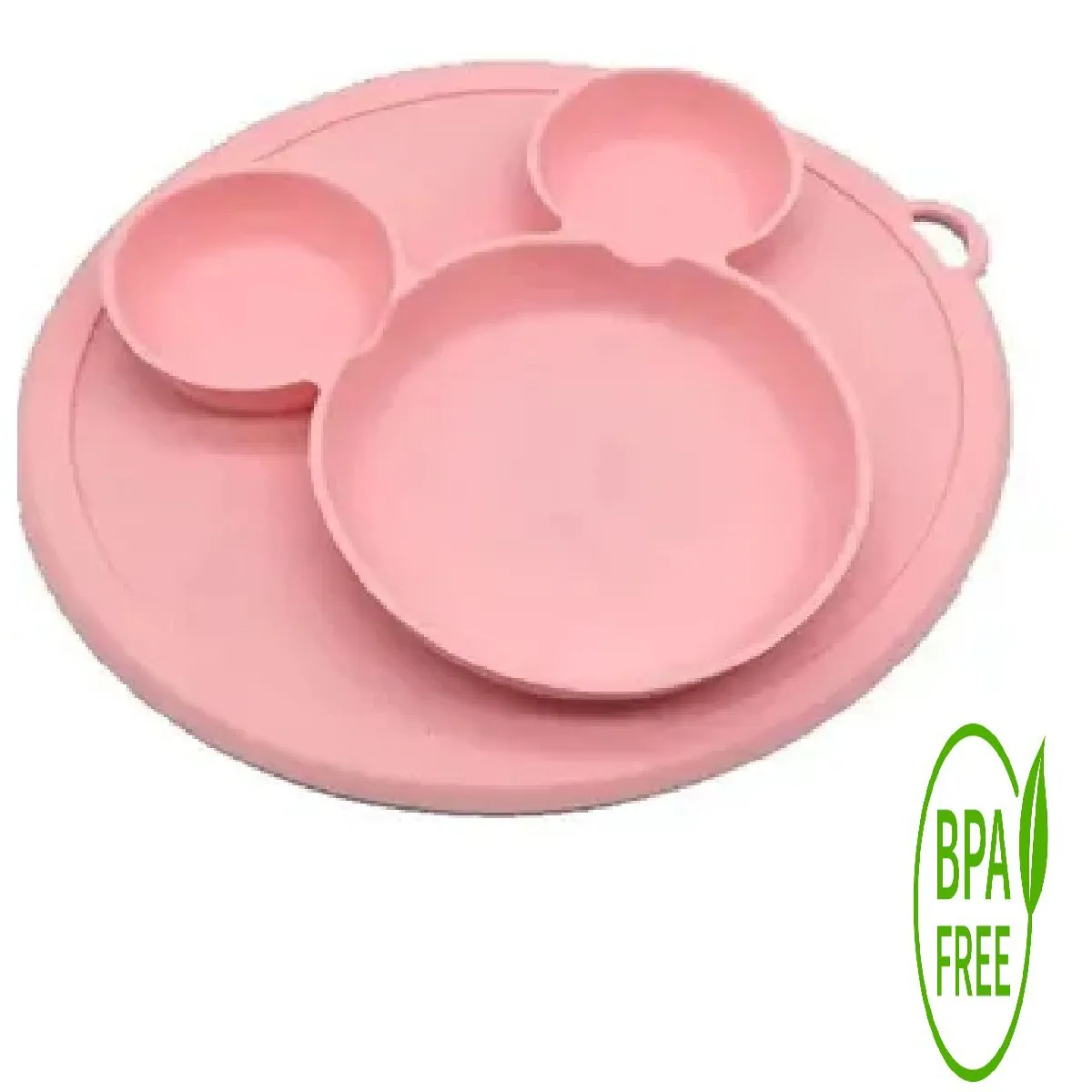 MUNDO BEBE - Plato Para Bebe En Silicona Rosa